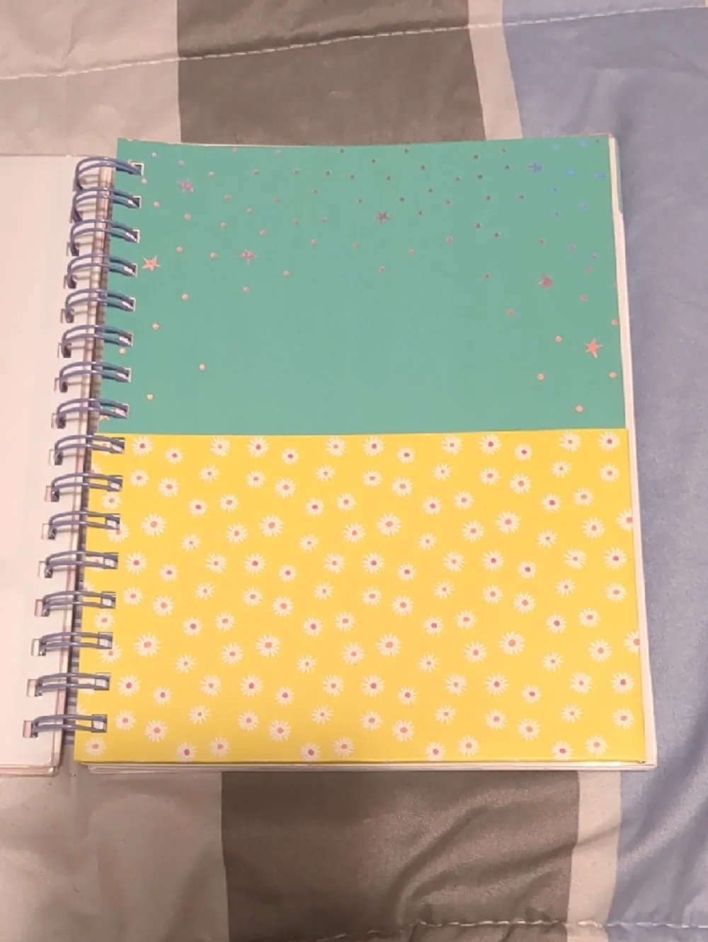 More Than Magic Pink Plaid Spiral Undated Planner Purple Flocked Hand-Lettering
